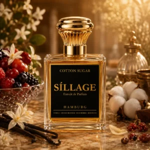 Síllage Cotton Sugar Extrait de Parfum – Flakon mit Vanille und roten Früchten