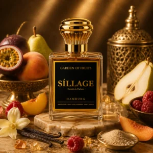 Síllage Garden of Fruits Extrait de Parfum – Flakon mit Pfirsich und Himbeere